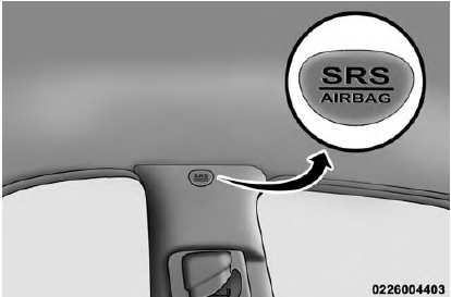 Supplemental Side Air Bag Inflatable Curtain (SABIC) Label Location