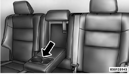 Rear Center Arm Rest Cupholders
