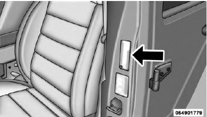 Example Tire Placard Location (B-Pillar)