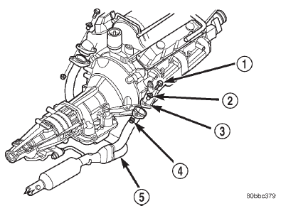 Fig. 7 Exhaust Pipe to Manifold Connection-(5.2L and 5.9L)