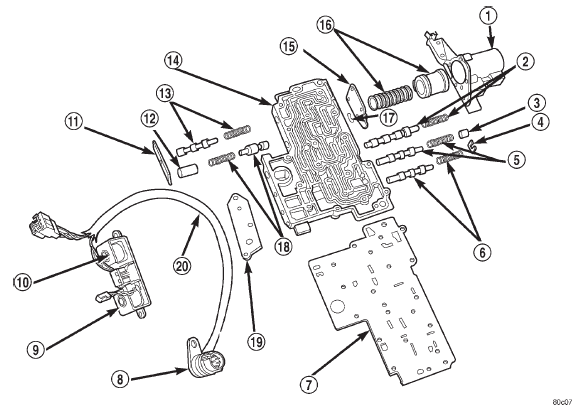 Fig. 21 Lower Housing Shift Valves and Springs