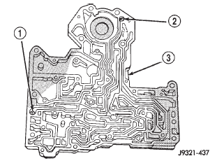 Fig. 122 Rear Clutch And Rear Servo Check Ball Locations