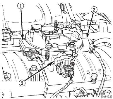 Fig. 8 Sensor and IAC Motor Location-Typical (V-8 Shown)