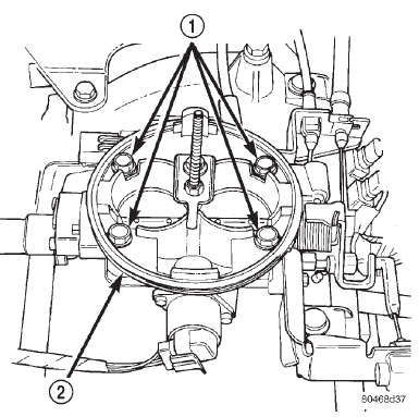 Fig. 19 Throttle Body Mounting Bolts-3.9/5.2/5.9L Engines-Typical