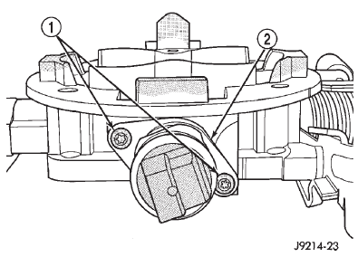 Fig. 25 Mounting Bolts (Screws)-IAC Motor-3.9/ 5.2/5.9L Engines
