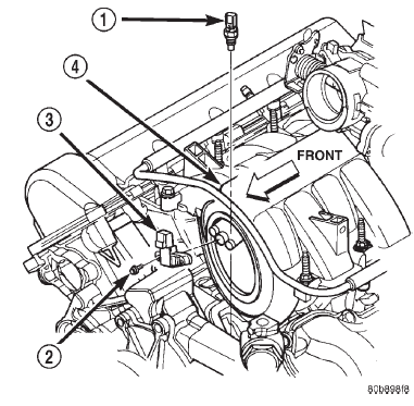 Fig. 28 MAP and ECT Sensor Locations-4.7L V-8 Engine