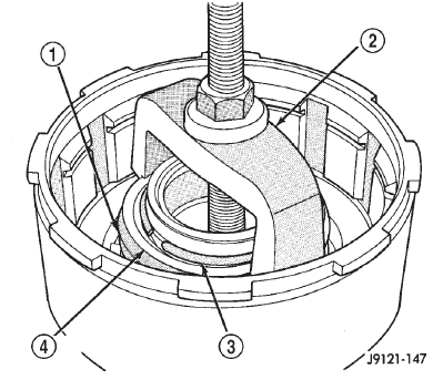 Fig. 210 Compressing Front Clutch Piston Spring