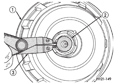 Fig. 215 Removing/Installing Input Shaft Snap-Ring