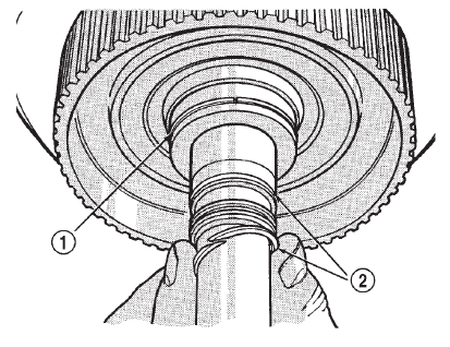 Fig. 216 Rear Clutch Retainer And Input Shaft Seal Ring Installation