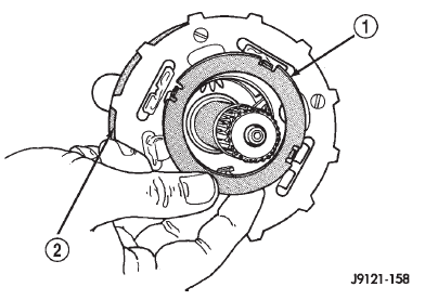 Fig. 228 Installing Rear Planetary Front Thrust Washer