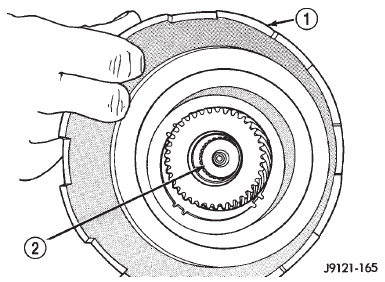 Fig. 234 Installing Assembled Sun Gear And Driving Shell On Output Shaft