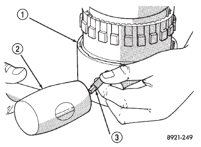 Fig. 264 Marking Direct Clutch Drum And Annulus Gear For Assembly Alignment