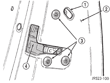 Fig. 108 Door Latch Adjustment
