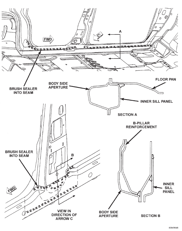 B-PILLAR AND FLOOR AREA