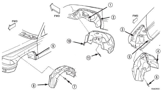 Fig. 12 Front Wheelhouse Liner