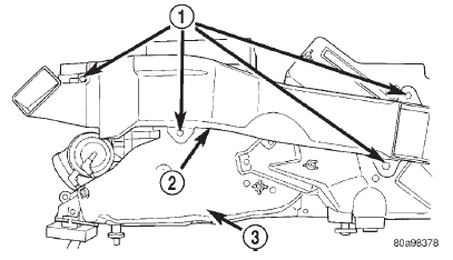 Fig. 40 Front Seat Floor Duct Remove/Install (Typical)