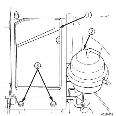 Fig. 62 Heater-A/C Housing Floor Outlet Screws