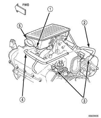 Fig. 10 PCV System Hoses/Tubes-4.7L Engine