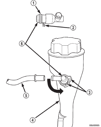 Fig. 18 PCV Valve/Oil Filler Tube-4.7L V-8 Engine