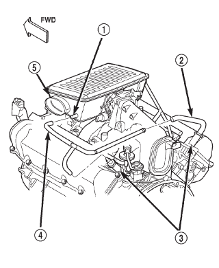 Fig. 19 PCV Breathers/Tubes/Hoses-4.7L V-8 Engine