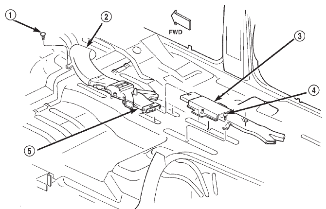 Fig. 44 Rear Seat Floor Ducts Remove/Install - Bucket Seat