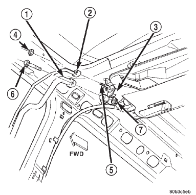 Fig. 51 Rear Overhead A/C Unit Refrigerant Line Remove/Install