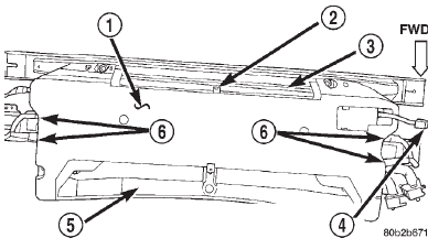 Fig. 53 Rear Overhead A/C Unit Lower Housing Cover Remove/Install