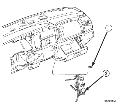 Fig. 59 Heater-A/C Control Remove/Install