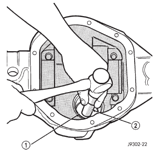 Fig. 21 Front Bearing Cup Removal