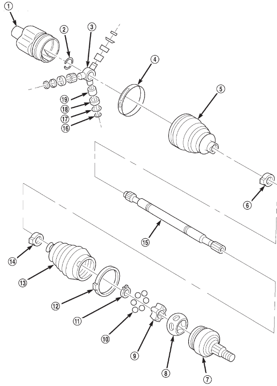 Fig. 1 C/V Drive Shaft Components