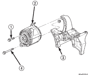 Fig. 1 Remove/Install Generator-3.9L/5.2L/5.9L Engines