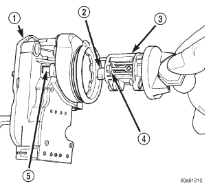 Fig. 40 Installing Key Cylinder Into Switch