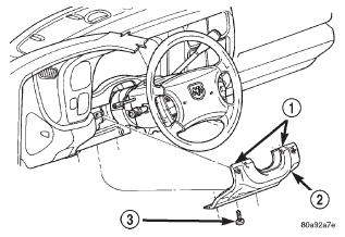 Fig. 7 Steering Column Opening Cover Remove/ Install
