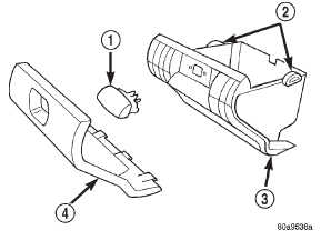 Fig. 21 Glove Box Components Remove/Install