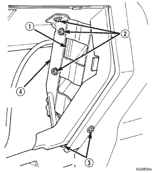 Fig. 22 Outboard Glove Box Opening Bracket Remove/Install