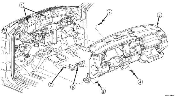 Fig. 24 Instrument Panel Assembly Remove/Install