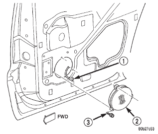 Fig. 9 Rear Door Speaker Remove/Install