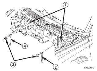 Fig. 16 Engine-To-Body Ground Strap Remove/ Install - Typical