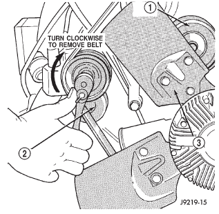 Fig. 45 Automatic Belt Tensioner-5.2L/5.9L Engines