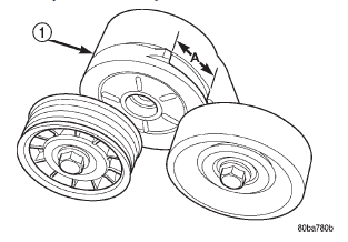 Fig. 60 Accessory Drive Belt Wear Indicator-4.7L Engine