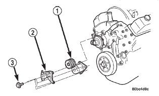 Fig. 61 Automatic Belt Tensioner Removal/ Installation 5.2L/5.9L Engines