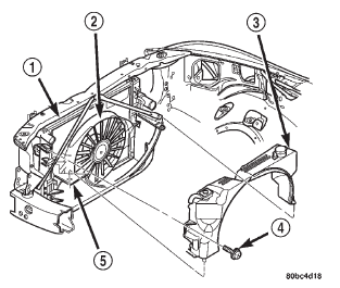 Fig. 69 Upper Fan Shroud Removal/Installation