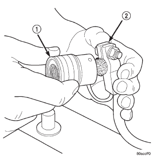Fig. 22 Clean Battery Cable Terminal Clamp - Typical