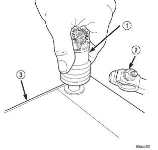 Fig. 24 Clean Battery Terminal Post - Typical