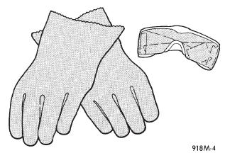 Fig. 2 Wear Safety Glasses and Rubber Gloves - Typical