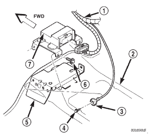 Fig. 12 Airbag Control Module Remove/Install