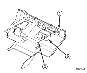 Fig. 3 Rear Window Switch Pod Remove/Install