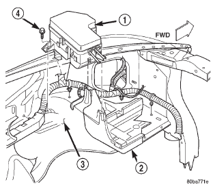 Fig. 7 Power Distribution Center Remove/Install