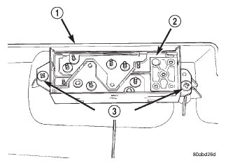 Fig. 2 Power seat switch remove/install - typical