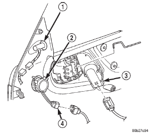 Fig. 6 Door Trim Panel Wire Harness Connectors